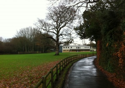 Impression of the view from the entrance to the school.